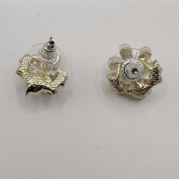 925 Marked Flower Earrings Stud posts Costume Jewelry Preppy Flowers - Picture 8 of 13